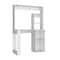 Tuhome Modern Straight Desk, 17.7 in. D X 58.3 in. H, 38.7 in. W X Laminate, White ELB9035 - alternate 1
